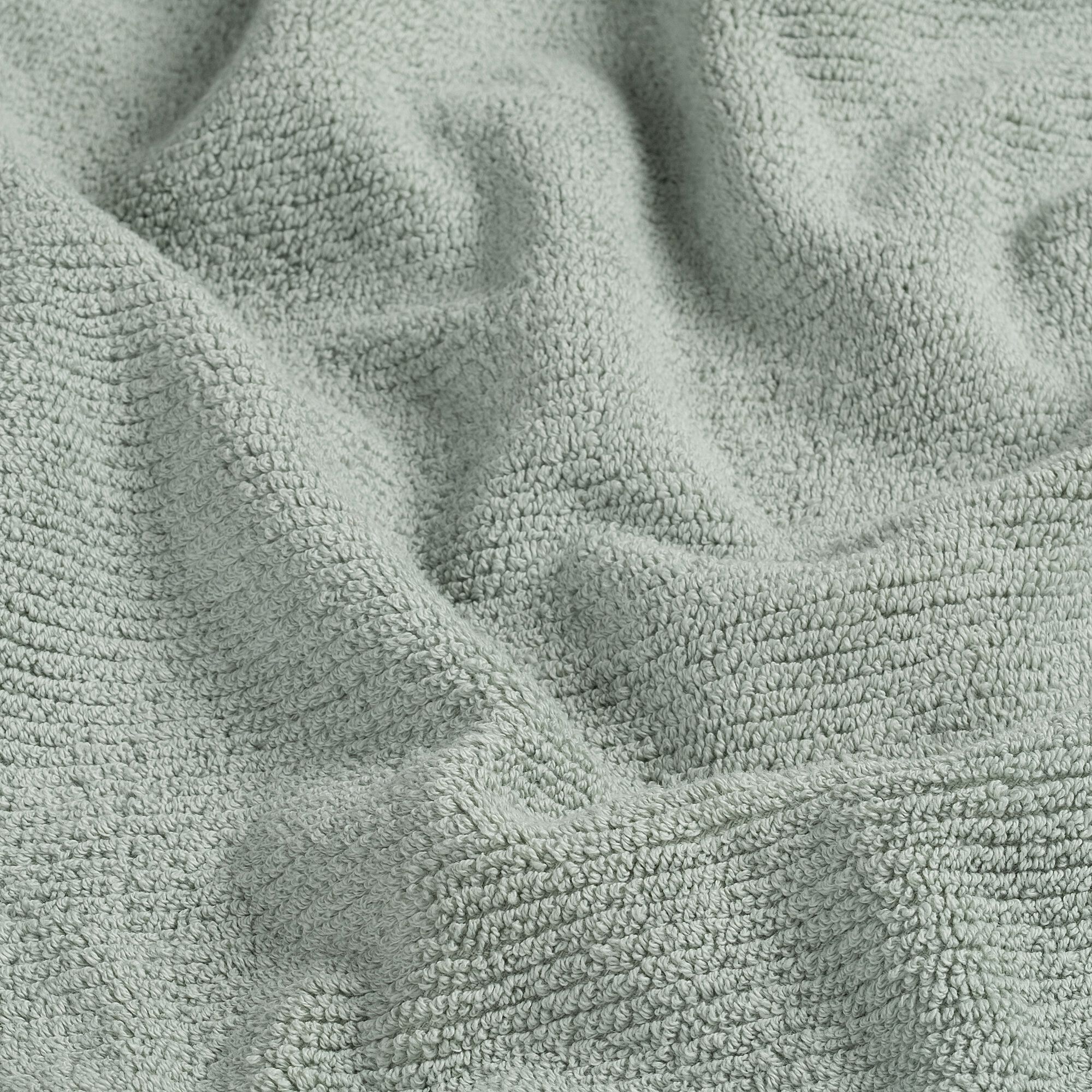 COLINE - Linge de toilette en bouclettes de coton bio - vert olivier