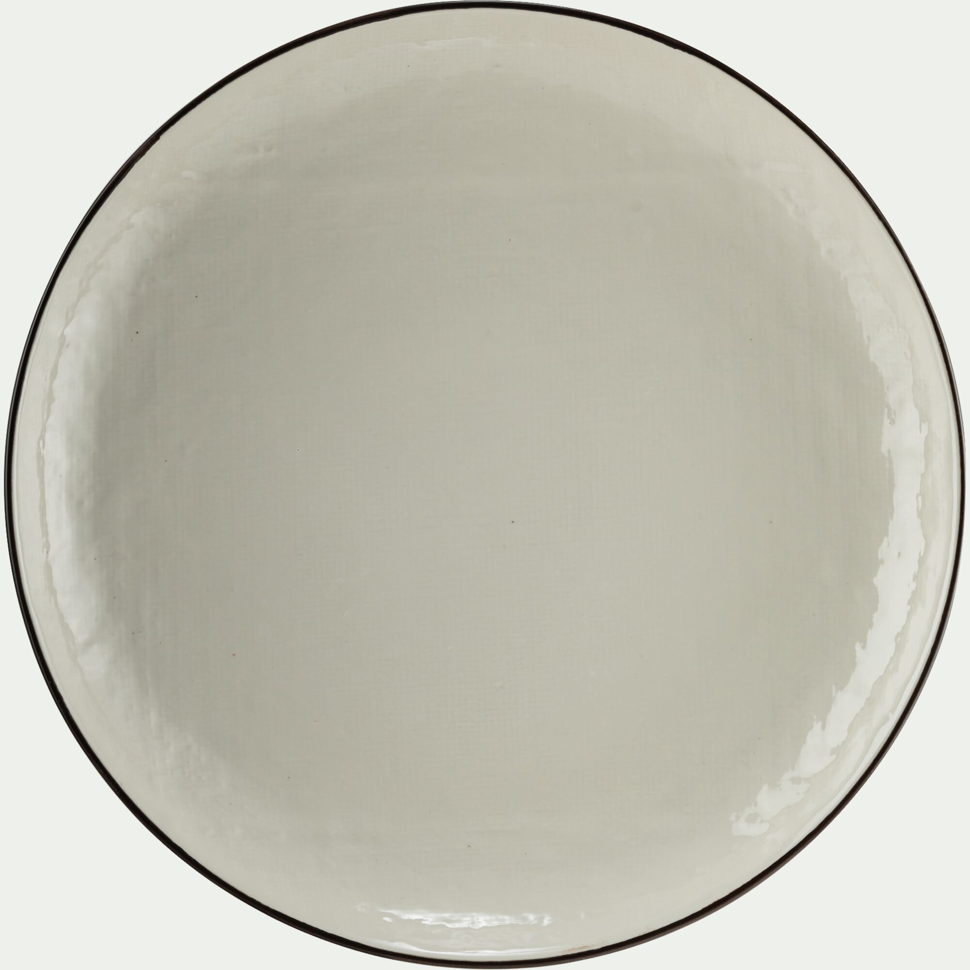ZIA - Assiette plate en grès D26,9cm - blanc