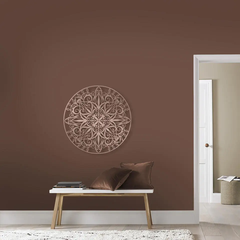 Art for the Home - Metal Art - Luxe mandala ros&eacute;goud D80cm