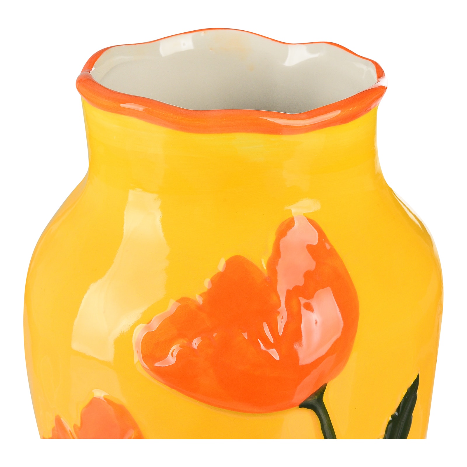 Vase Mohnblume Gelb, ⌀ 17 cm, H 280 mm