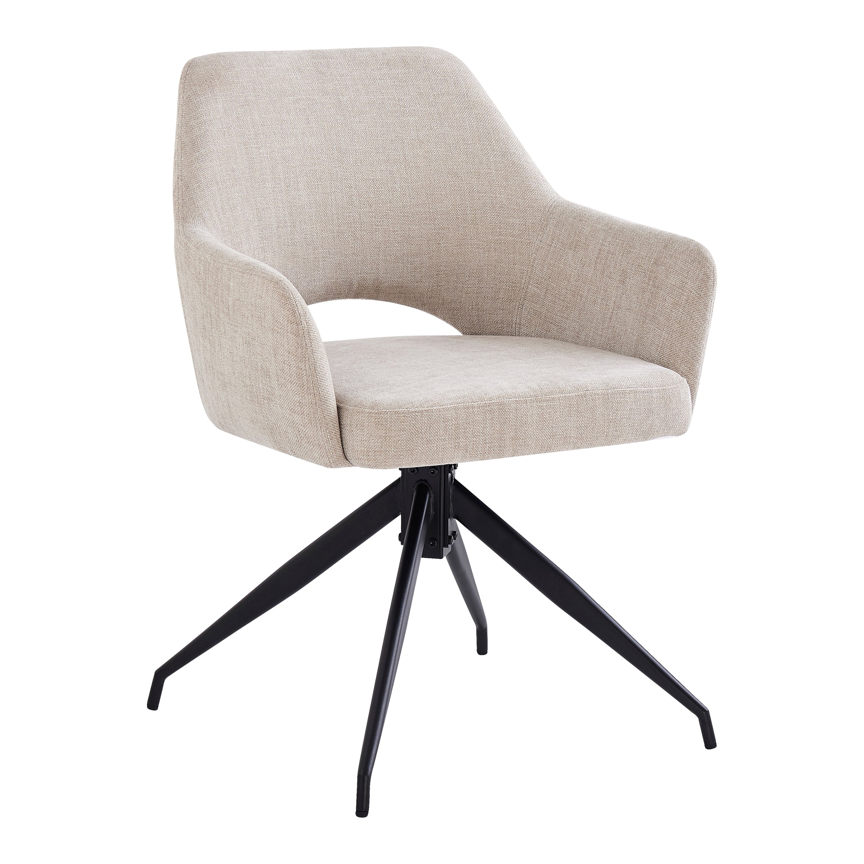 by fonQ Gap Draaibare Eetkamerstoel - Beige / Zwart