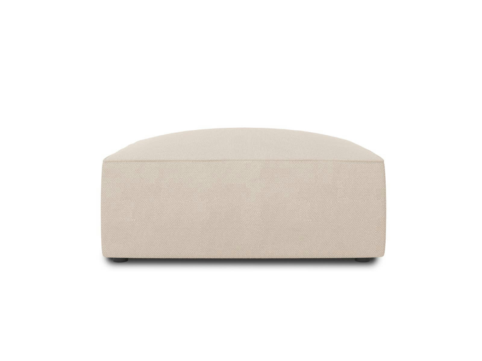 RUBY - Pouf 1 place en tissu structurel beige