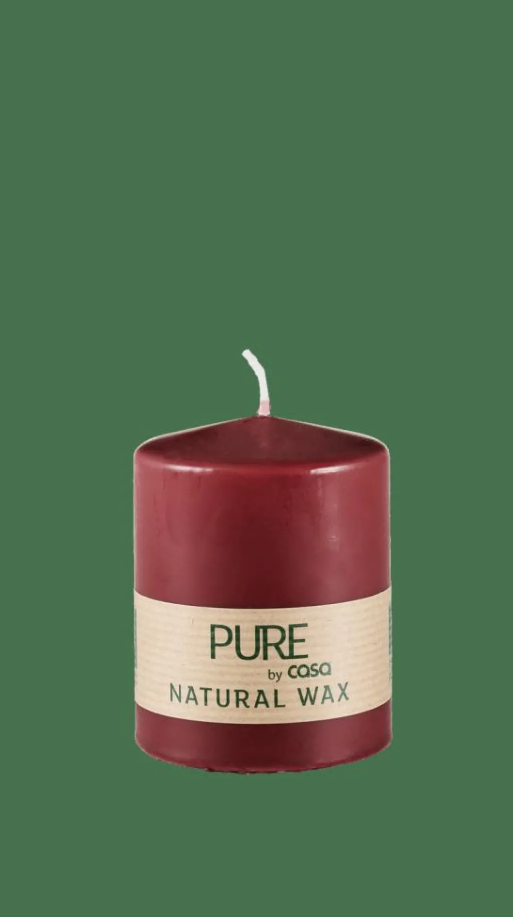 Bougies^CASA PURE Bougie Cylindrique Rouge Foncé