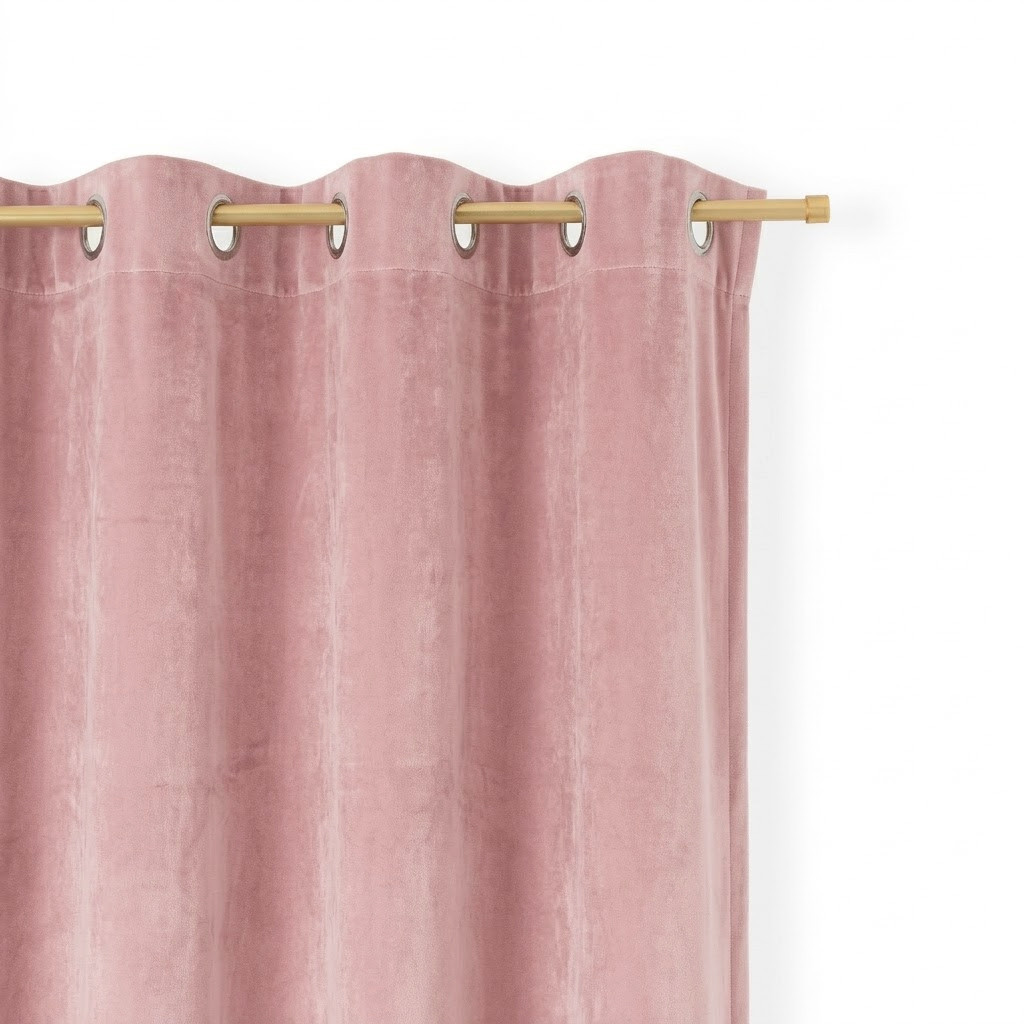 Zasłona welurowa na przelotkach 140x250 Velvet gruba Welur Pudrowy Róż