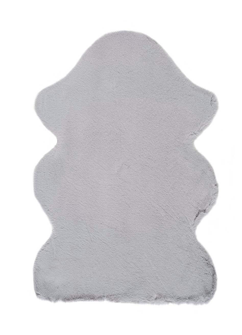FOX - Tapis lavable extra doux en gris argenté, 60X90 cm