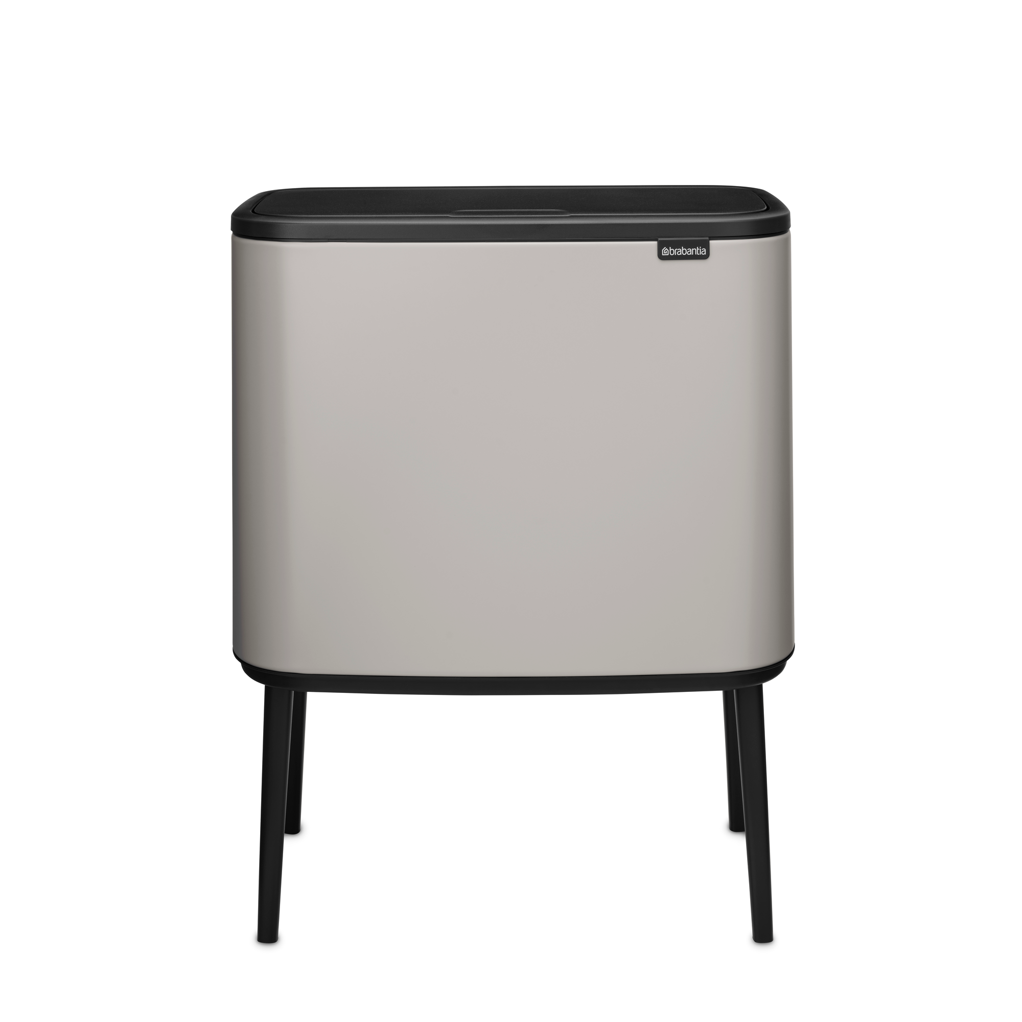 Brabantia Bo Touch Bin, met 2 binnenemmers, 11   23 liter - Soft Grey