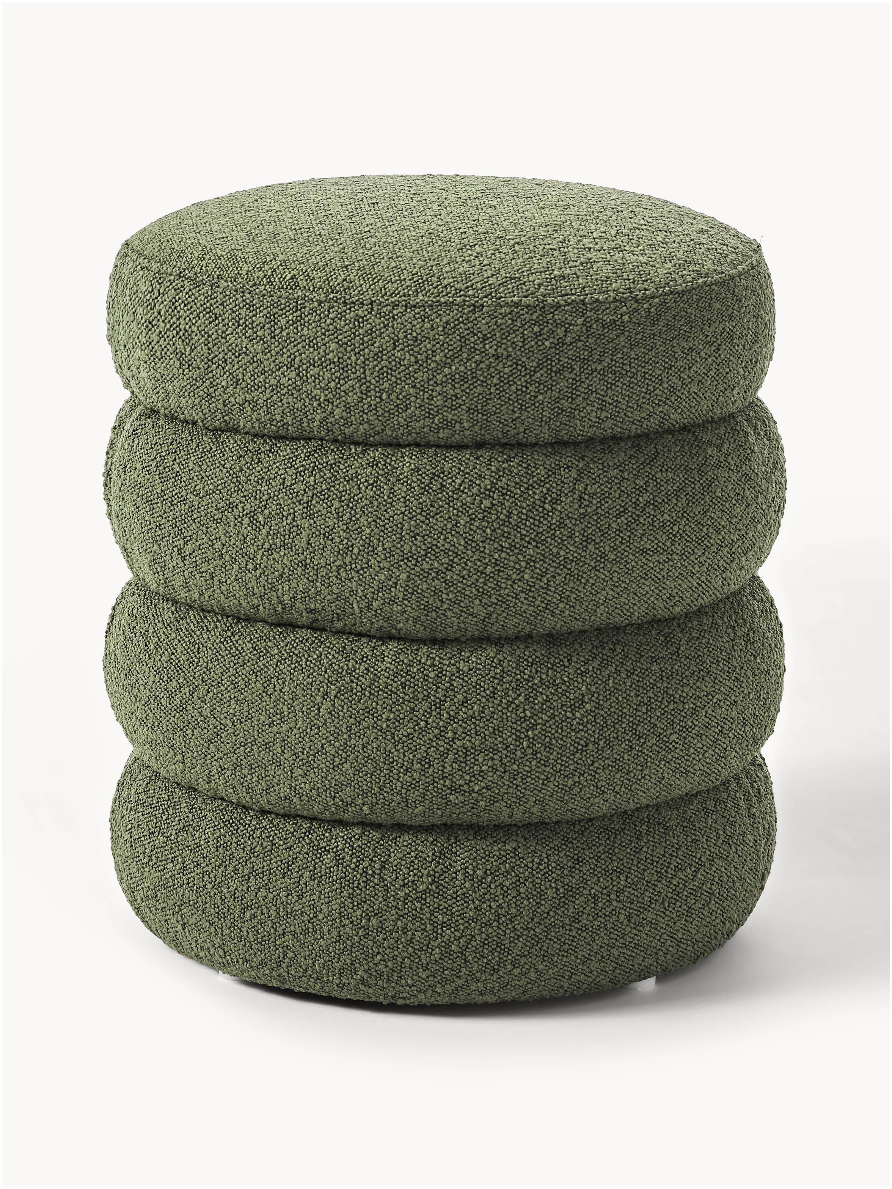 Bouclé-Polsterhocker Alto