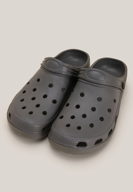Mens Grey Plain Clog Sandals