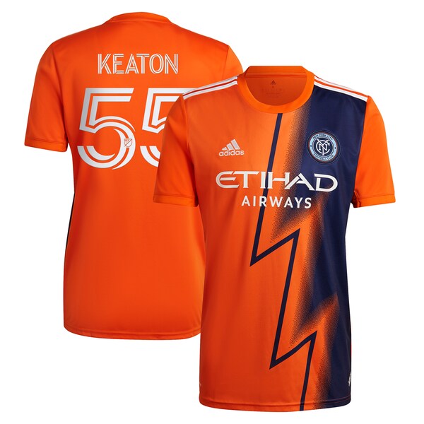 Keaton Parks New York City FC adidas 2023 The Volt Kit Replica Player Jersey - Orange