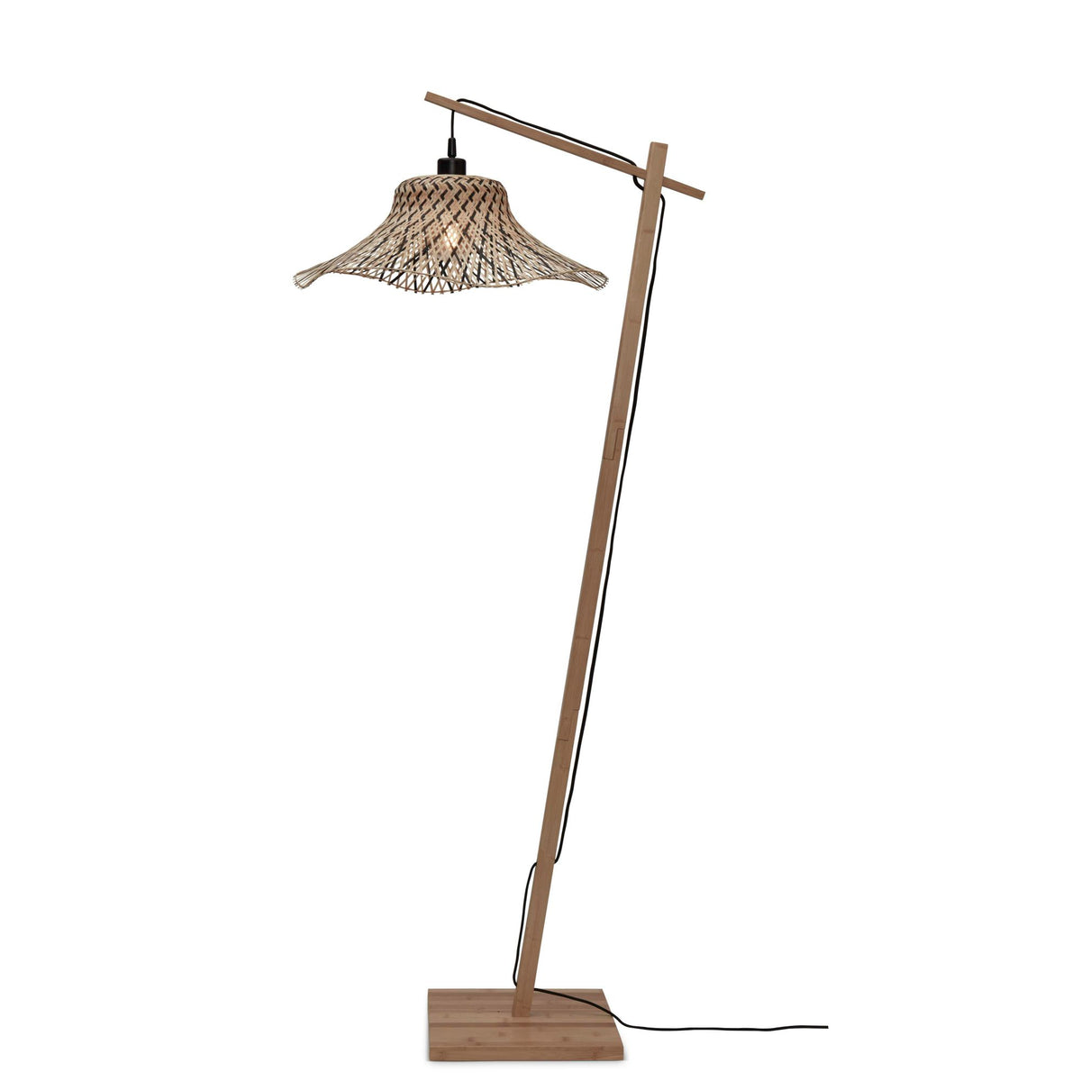 GOOD&MOJO vloerlamp Ibiza - bruin - Ø50cm