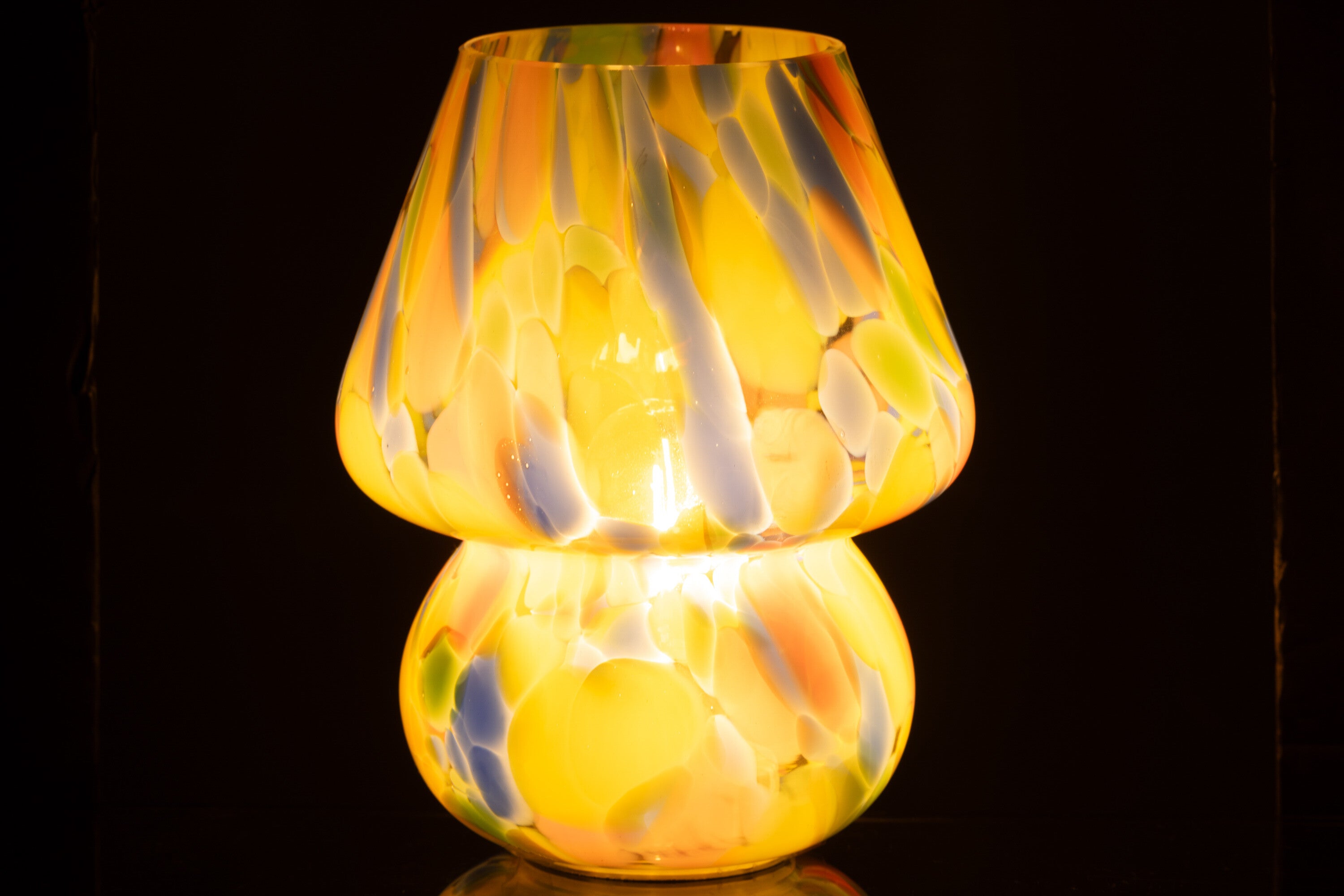 J-Line tafellamp Regenboog - glas - mix - large