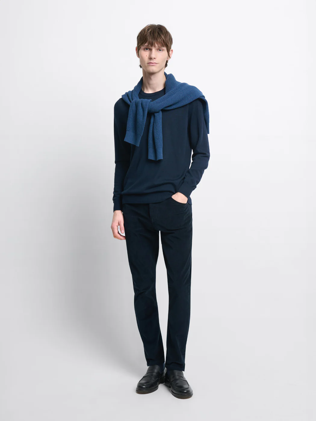 Jean couleur slim en velours