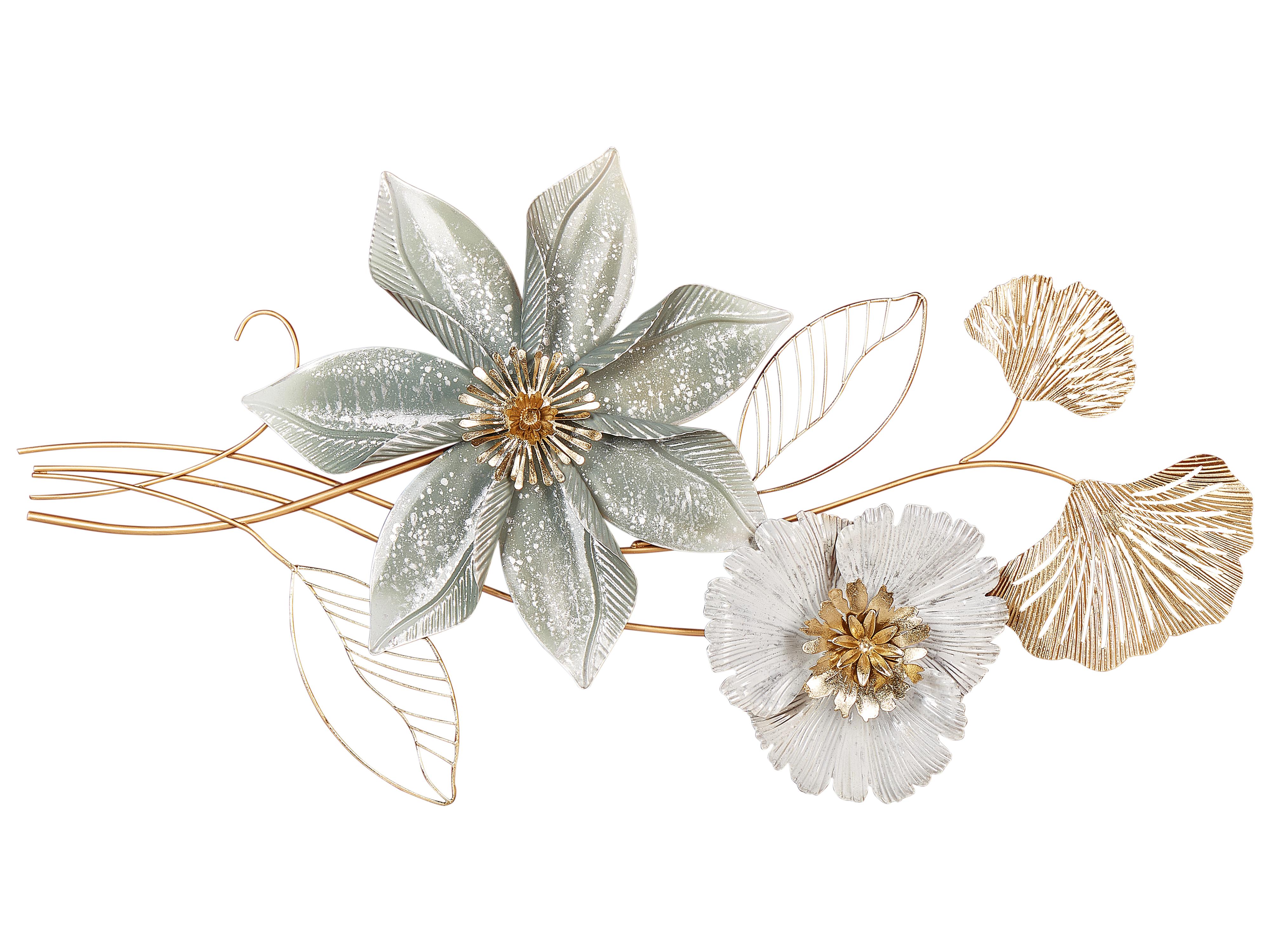 Wall Decor Flower EUROPIUM Metal 46 cm Gold