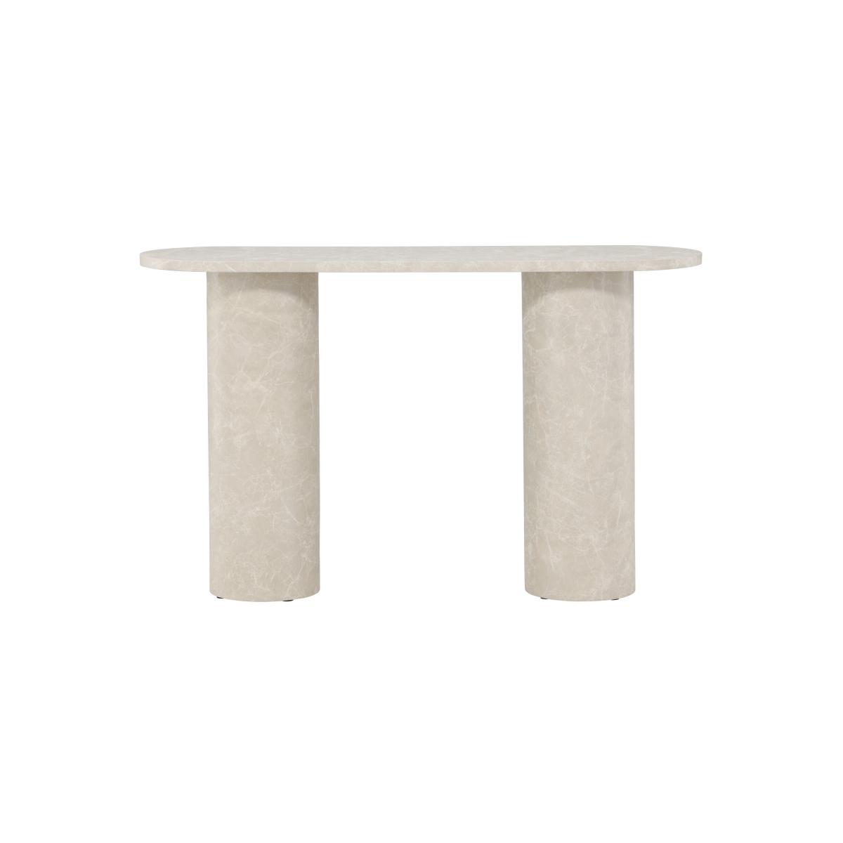 Svea - Morel ovale sidetable - 130 cm - marmerlook