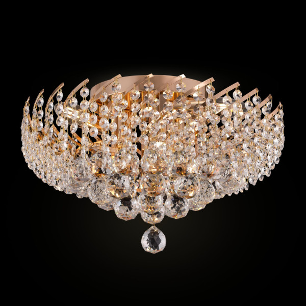 Lampa sufitowa mosiężno-złota KAROLINA 6xE14x40W wym: 24x41x41 cm Maytoni
