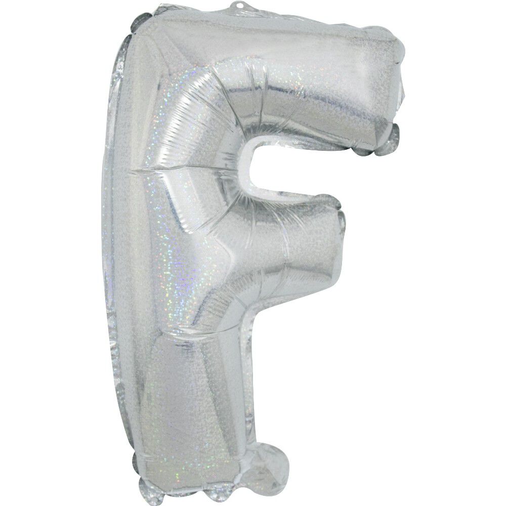 Ballon forme lettre F aluminium (2 modèles argenté ou doré)