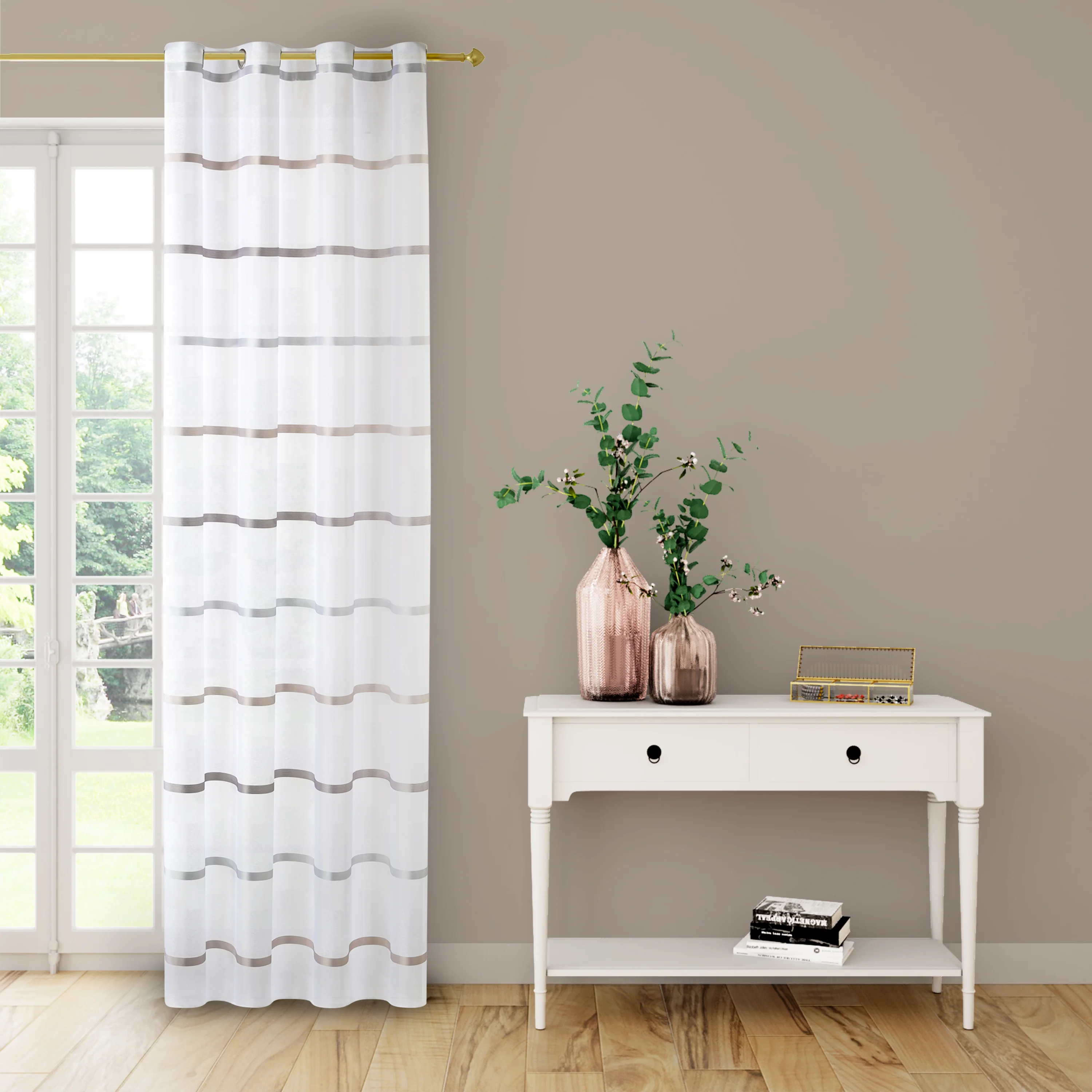 4MURS Voilage GALEA coloris gris 140 x 240 cm