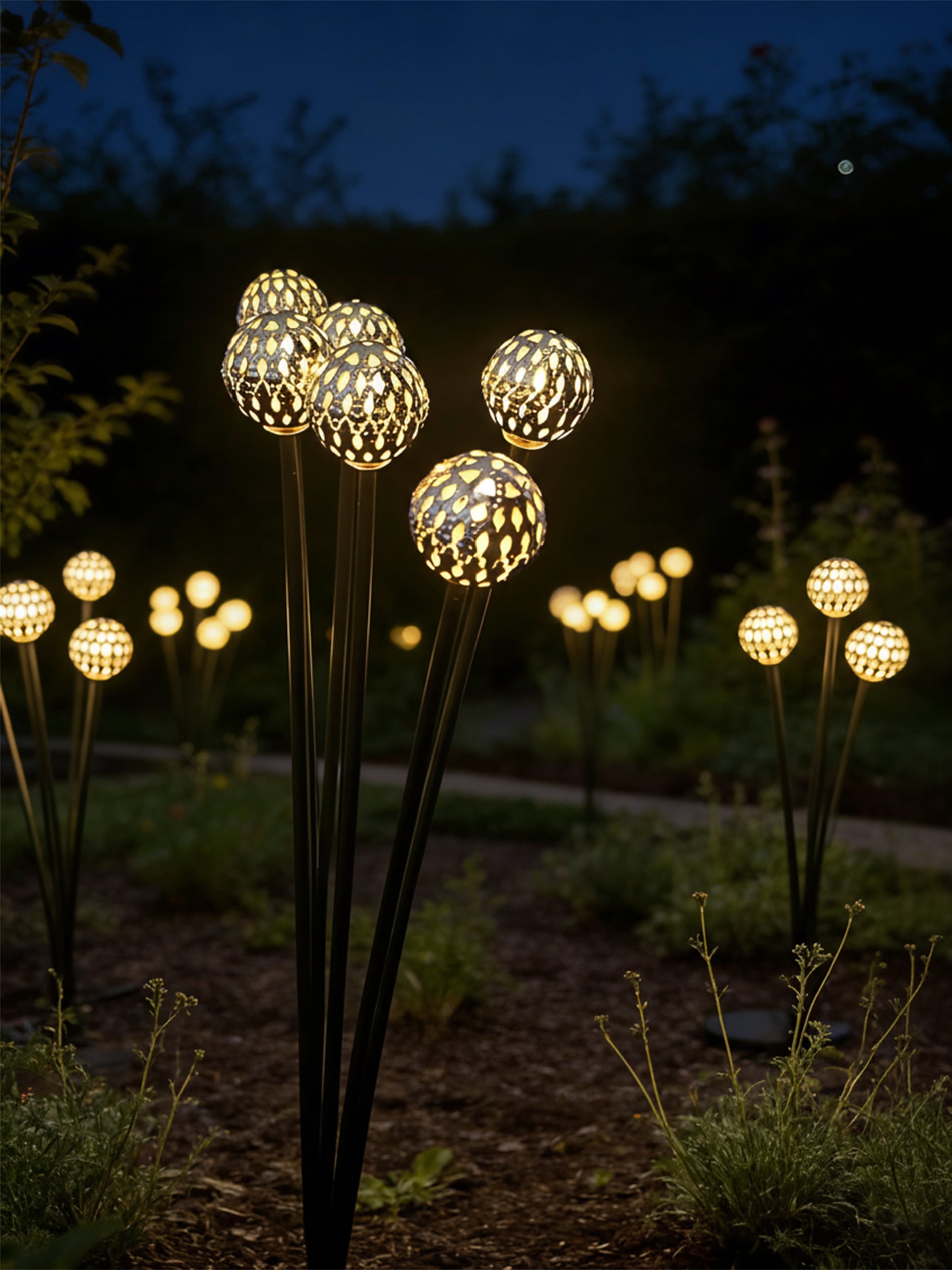 Lampa solarna LED do wbicia w ziemię