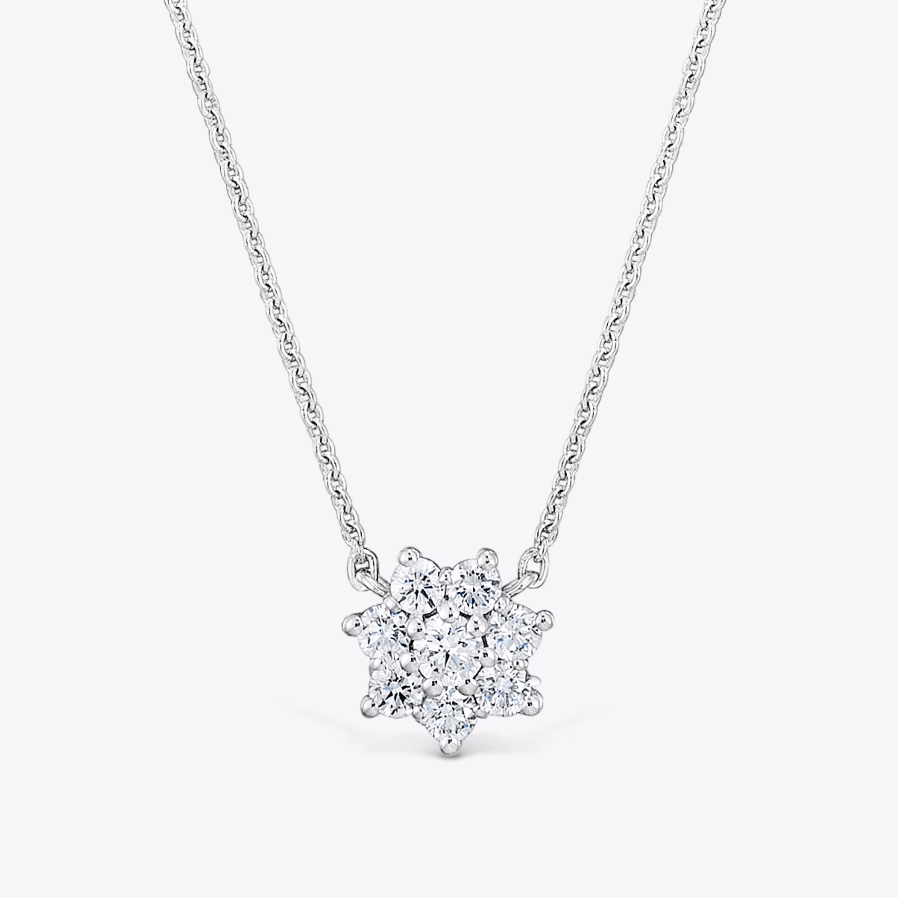 Gargantilla de oro blanco y diamante Daisy