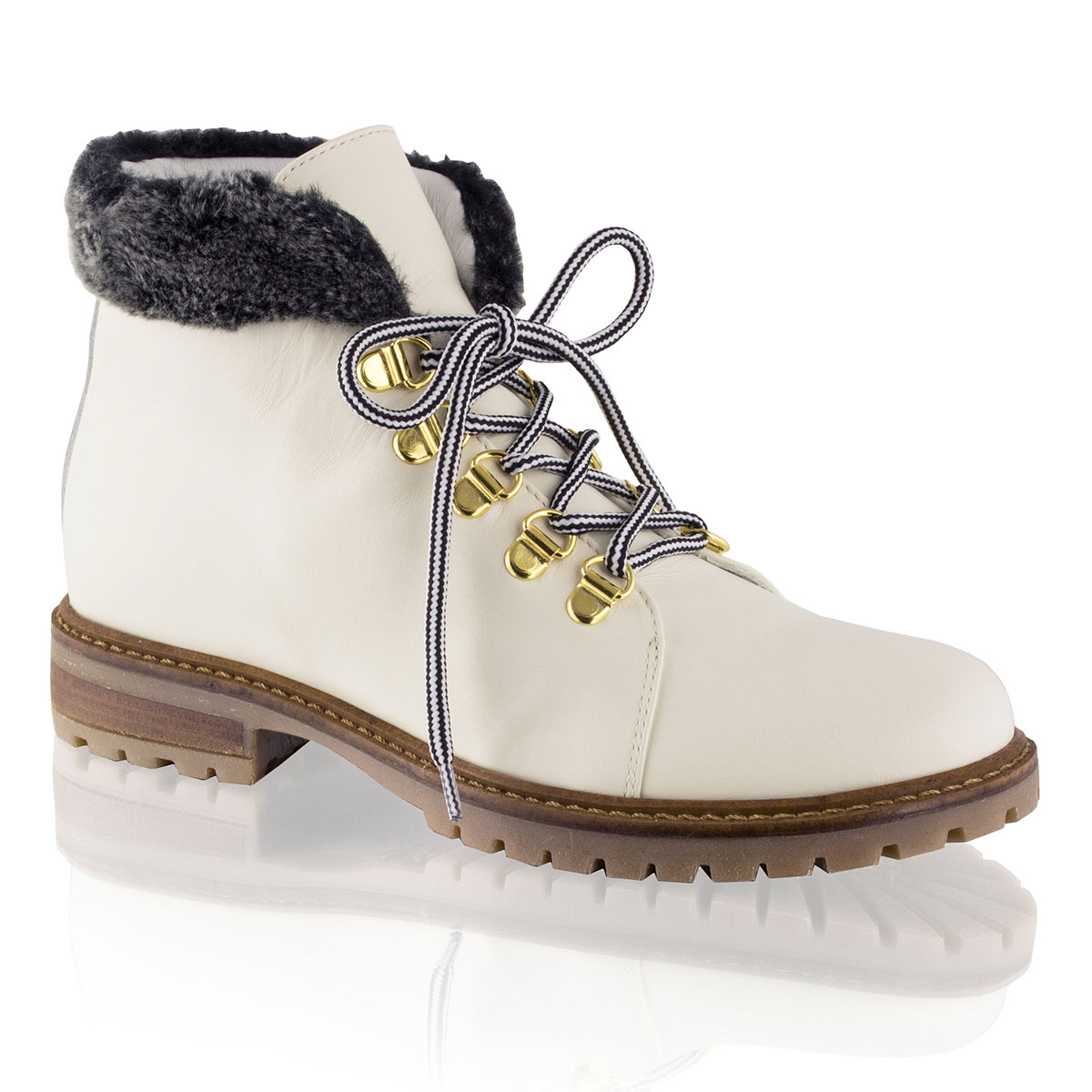 Russell & Bromley LA SINGLA Faux Fur Hiking Boot