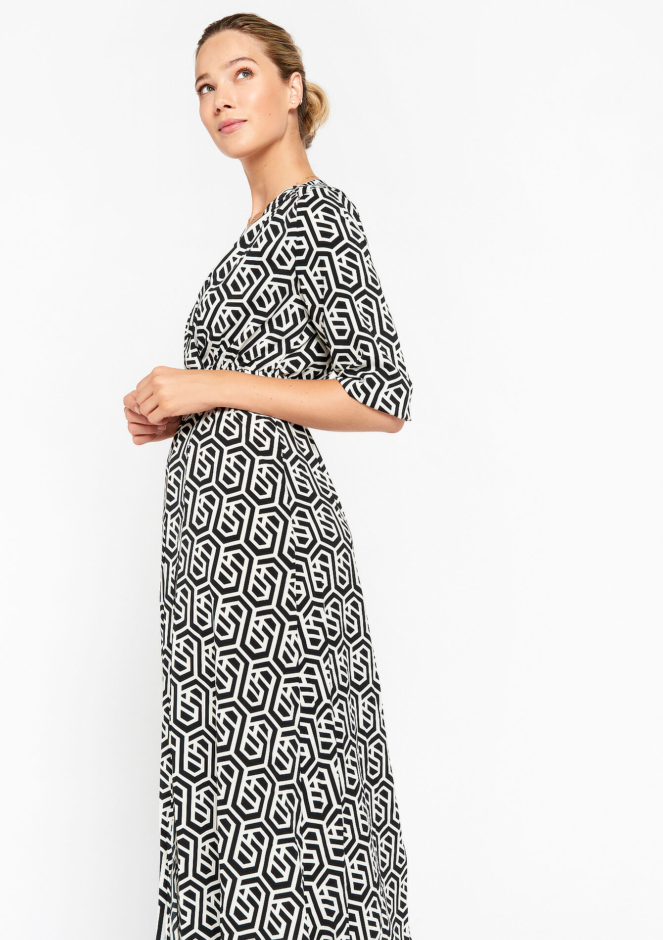 Maxi-jurk met grafische print