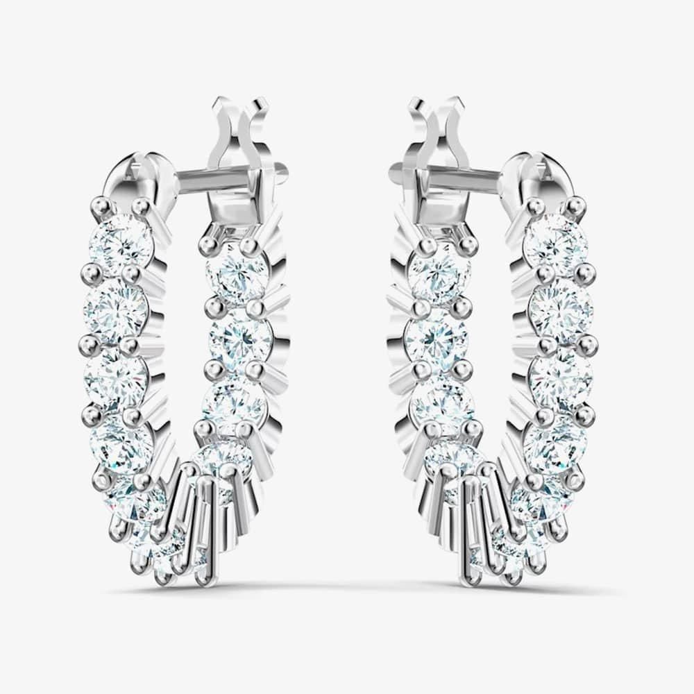 Swarovski Vittore White Crystal Mini Hoop Earrings 5562126