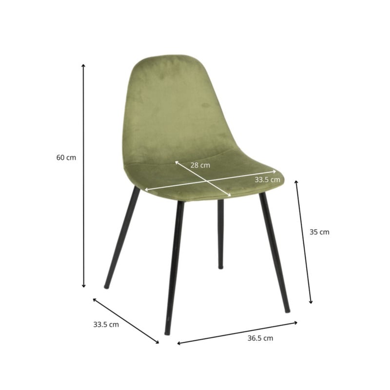 Kinderstoel Ivy - groen - 60x36.5x33.5 cm