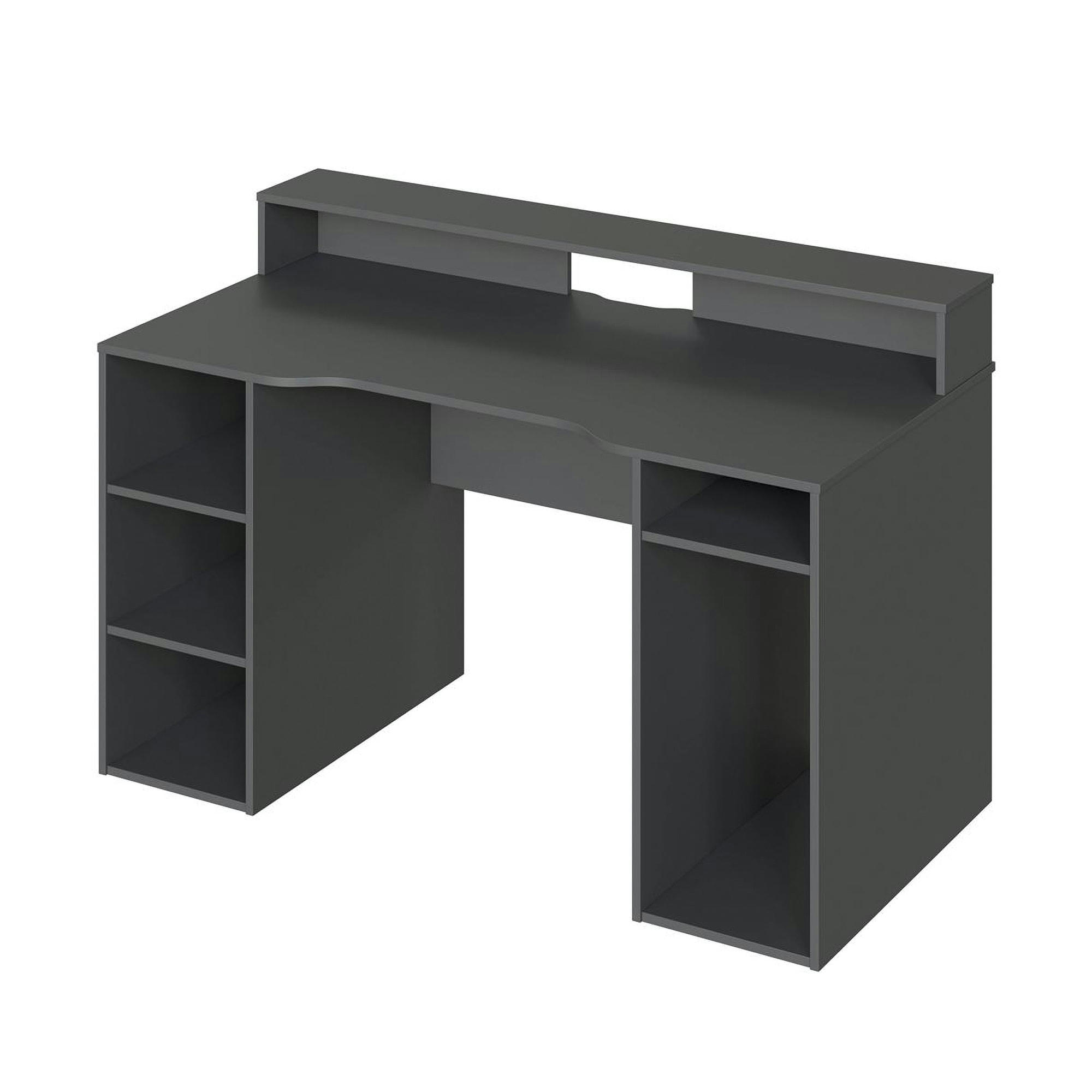 DLUCUM - Bureau effet bois anthracite