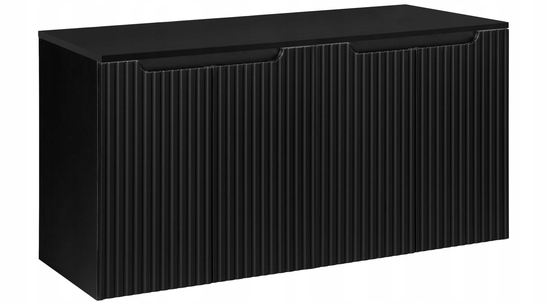 CZARNA Szafka pod Umywalkę z BLATEM 120 cm RYFLE NOVA BLACK