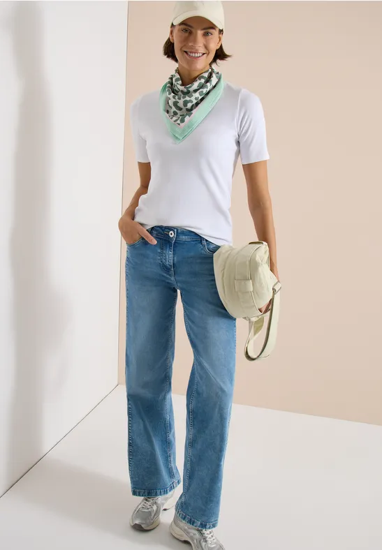 Bandana mit Struktur und Leo-Print