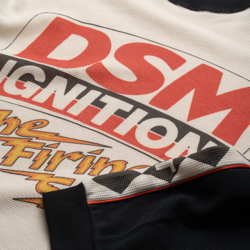 Diet Starts Monday Ignition Waffle L/S Tee - Antique White/Black