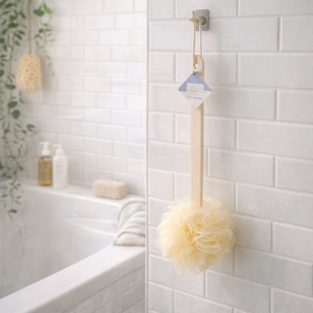 Danielle Creations Bathtopia Bamboo Loofah Scrubber Body Brush