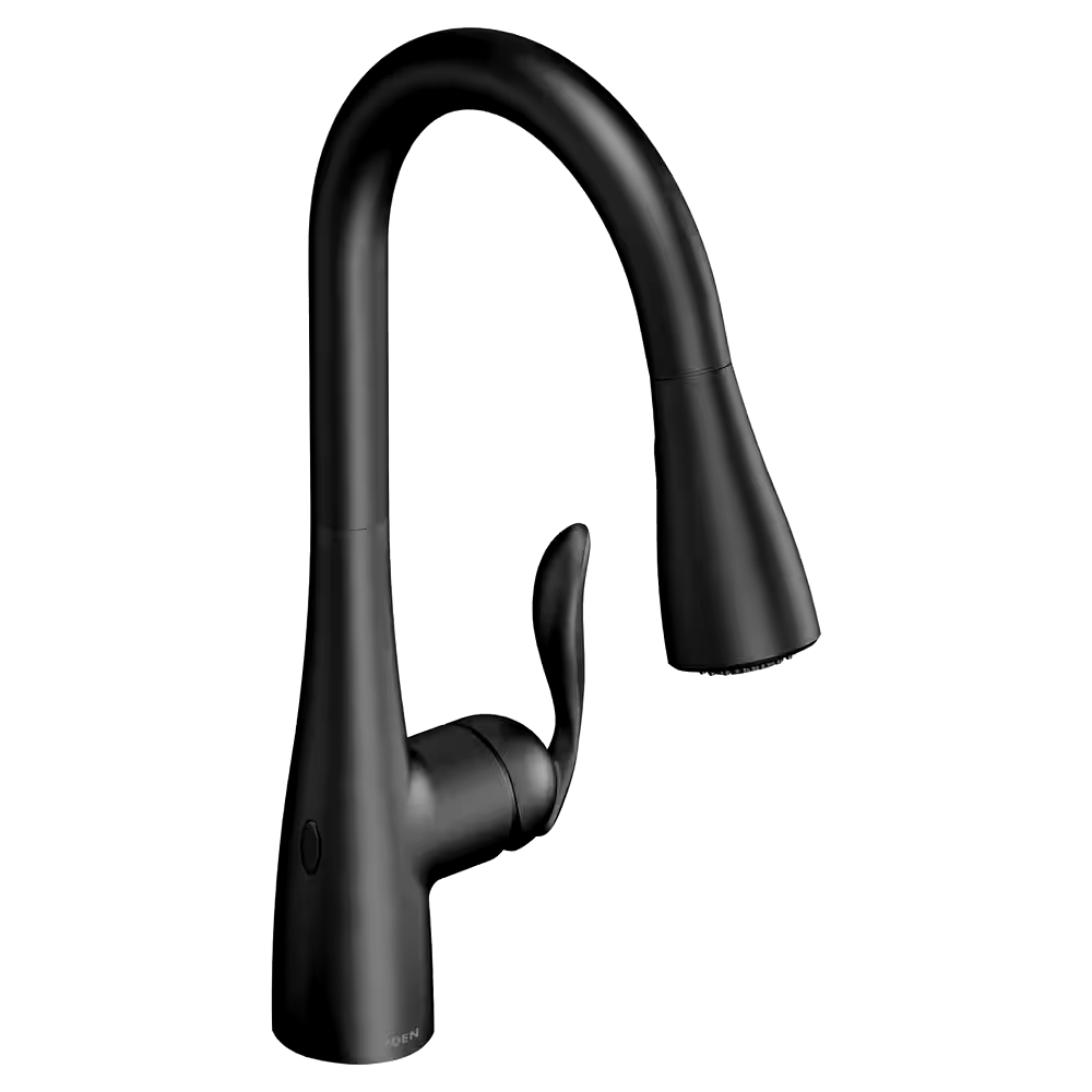 Moen® Arbor Single Handle Touchless Pull Down Sprayer Kitchen Faucet with MotionSense & Power Clean, Matte Black