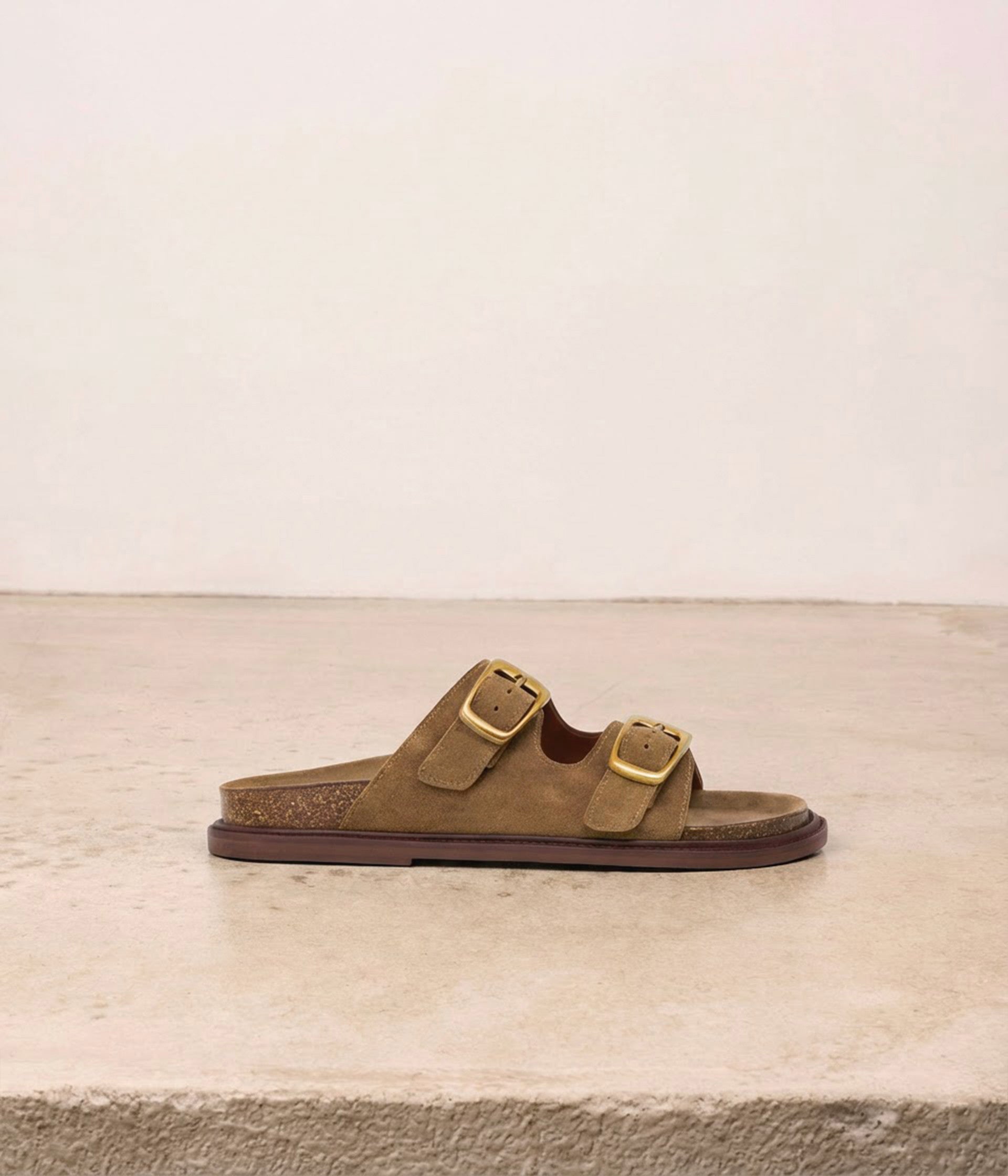 Mules velours camel Jademo