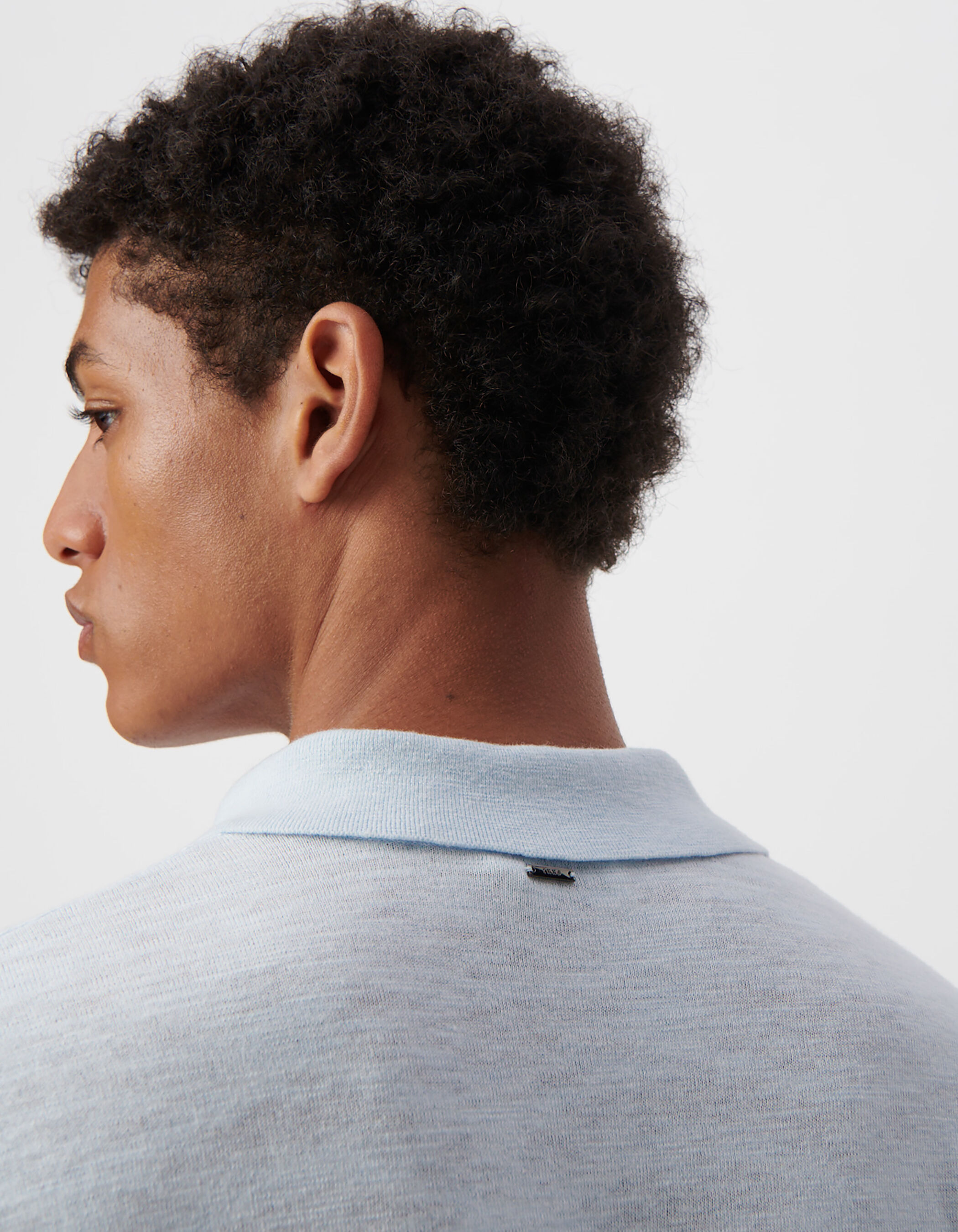 Polo ciel tricot léger Homme