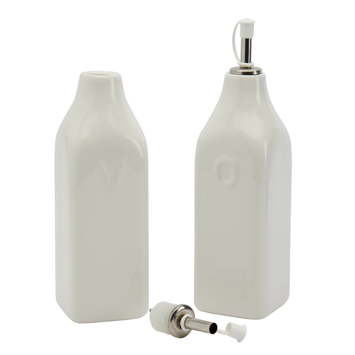Denmark Tools for Cooks White Ceramic Oil & Vinegar Cruet Set