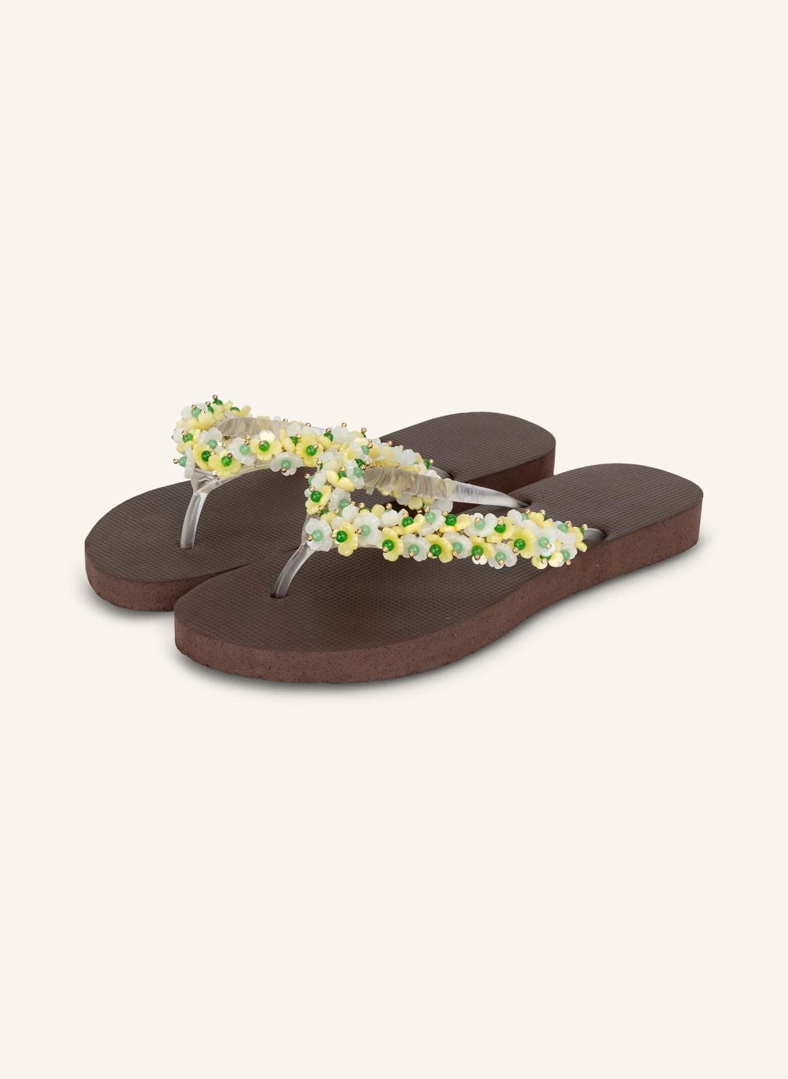 uzurii Flip Flop TULUM BLOOM YELLOW
