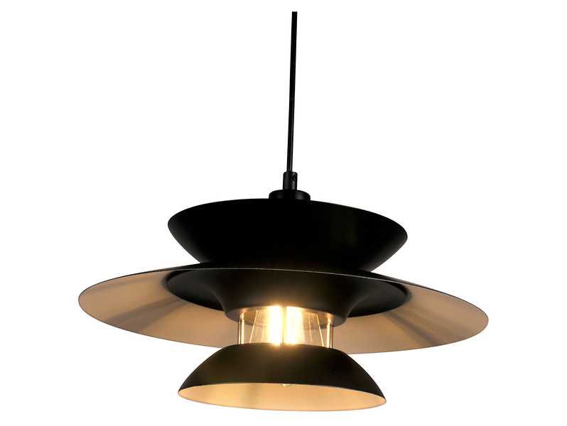 Lampa wisząca Berit metalowa czarno-złota