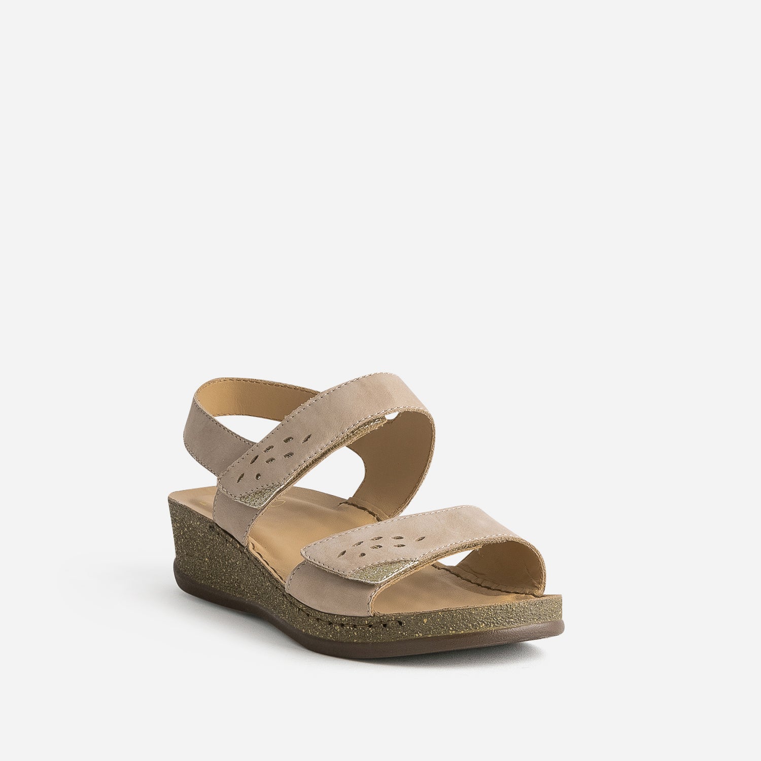 Sandale FRANCE ARNO beige cuir nubuck