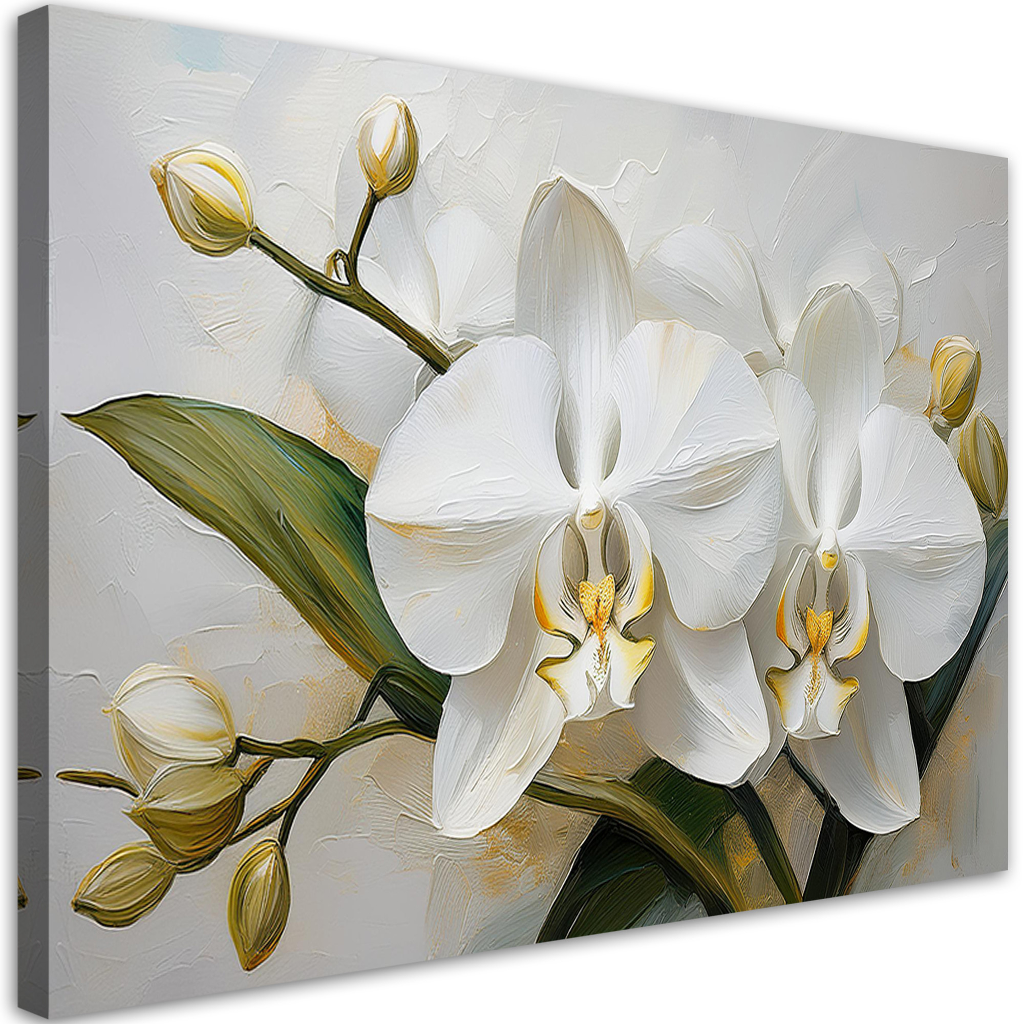 Feeby Obraz na płótnie, Malowany Kwiat Orchidei 60x40
