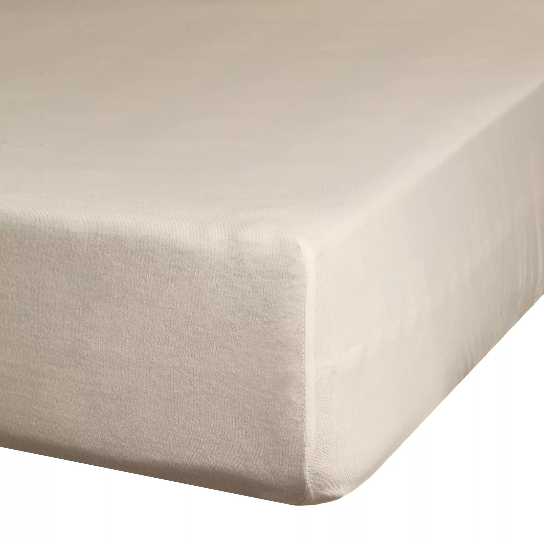 Prześcieradło jersey z gumką 140x200 cm z bawełny kolor beżowy 190 g/m2 Eurofirany Premium