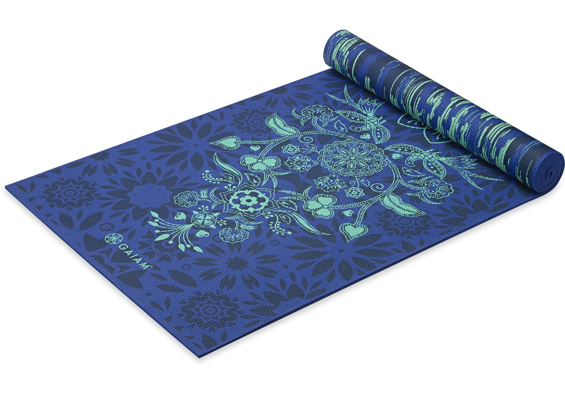 Gaiam Reversible Yoga Mat, Divine Impressions, 6-mm