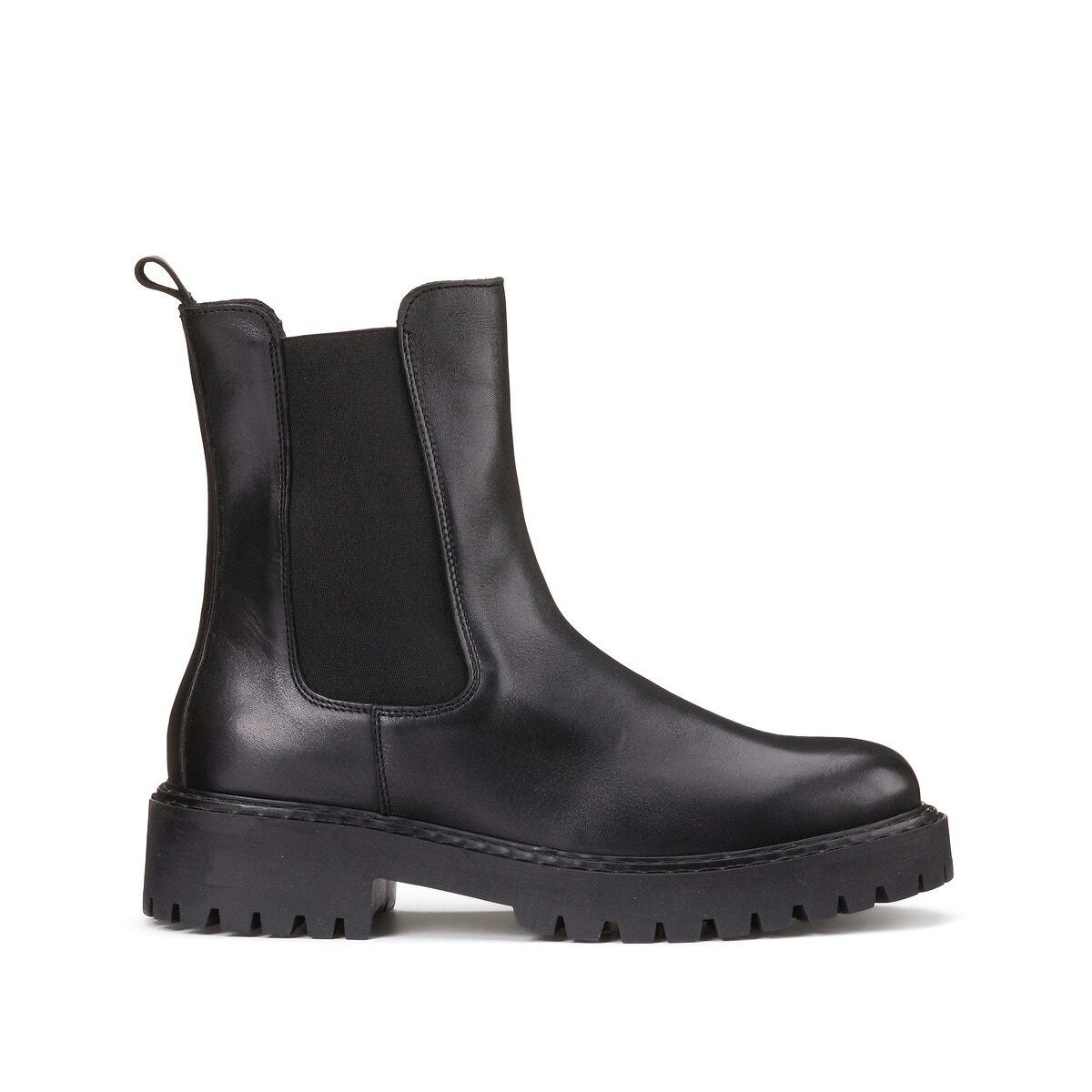 Bottines à semelle crantée Signature, en cuir