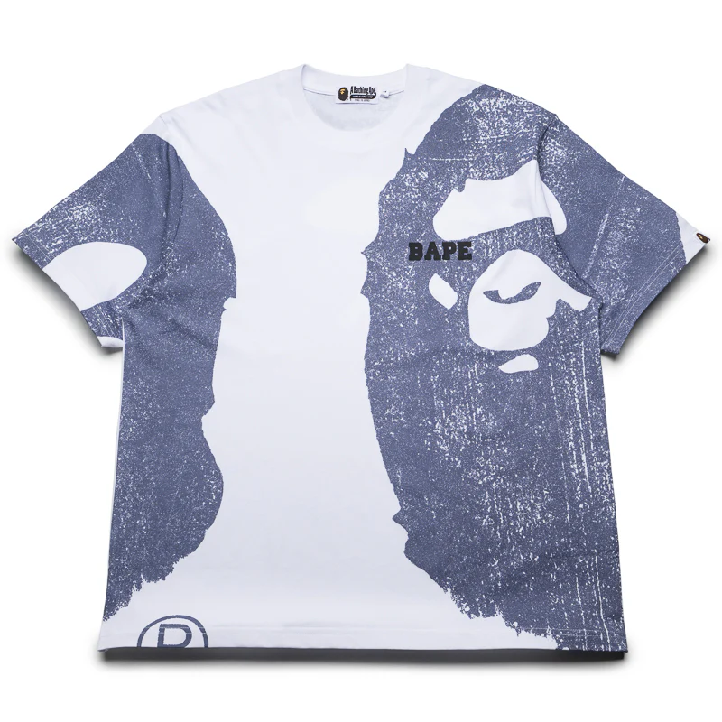 A Bathing Ape Water Print College Relaxed Tee - White
