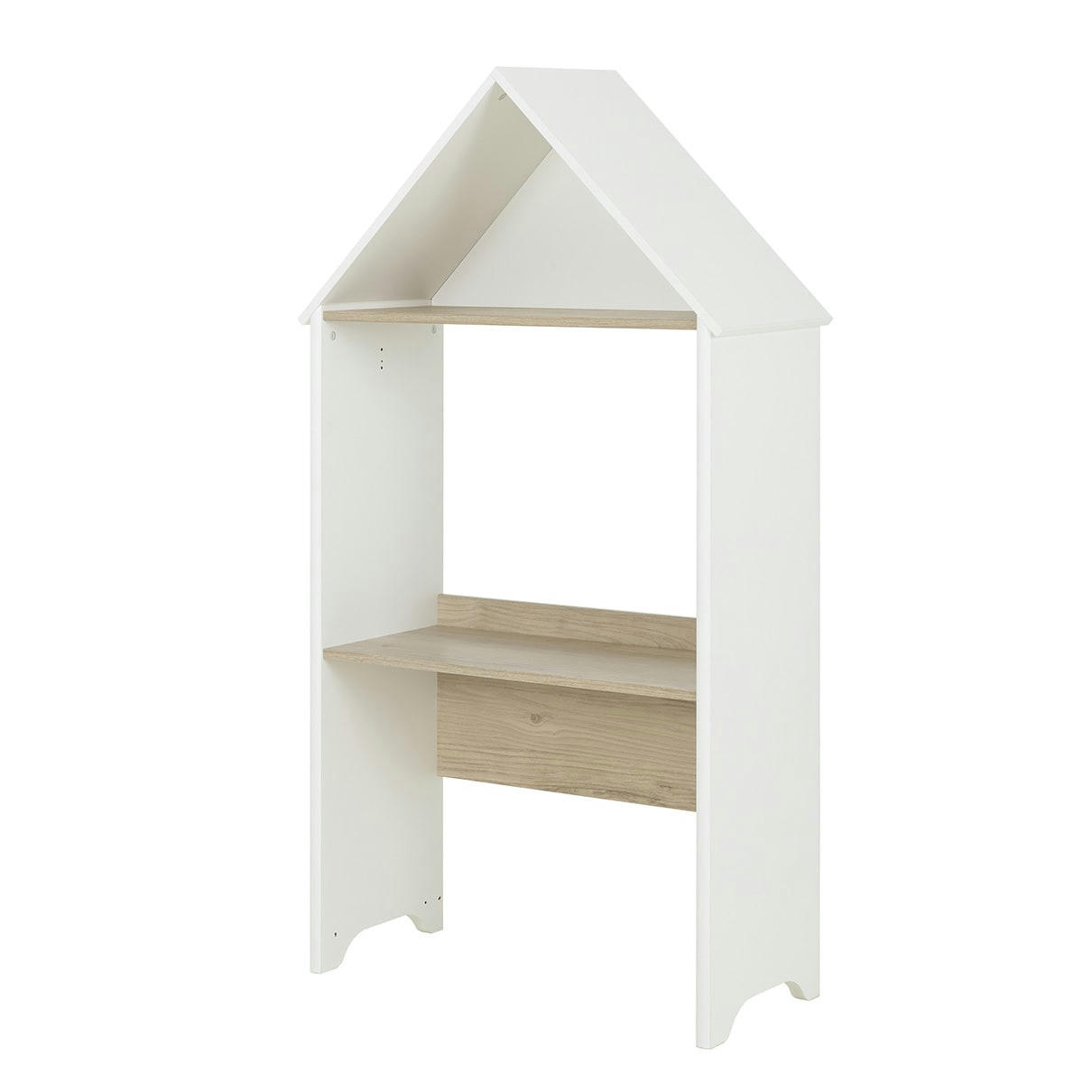 CELESTE - Dressing cabane 3 en 1 en bois blanc 165cm