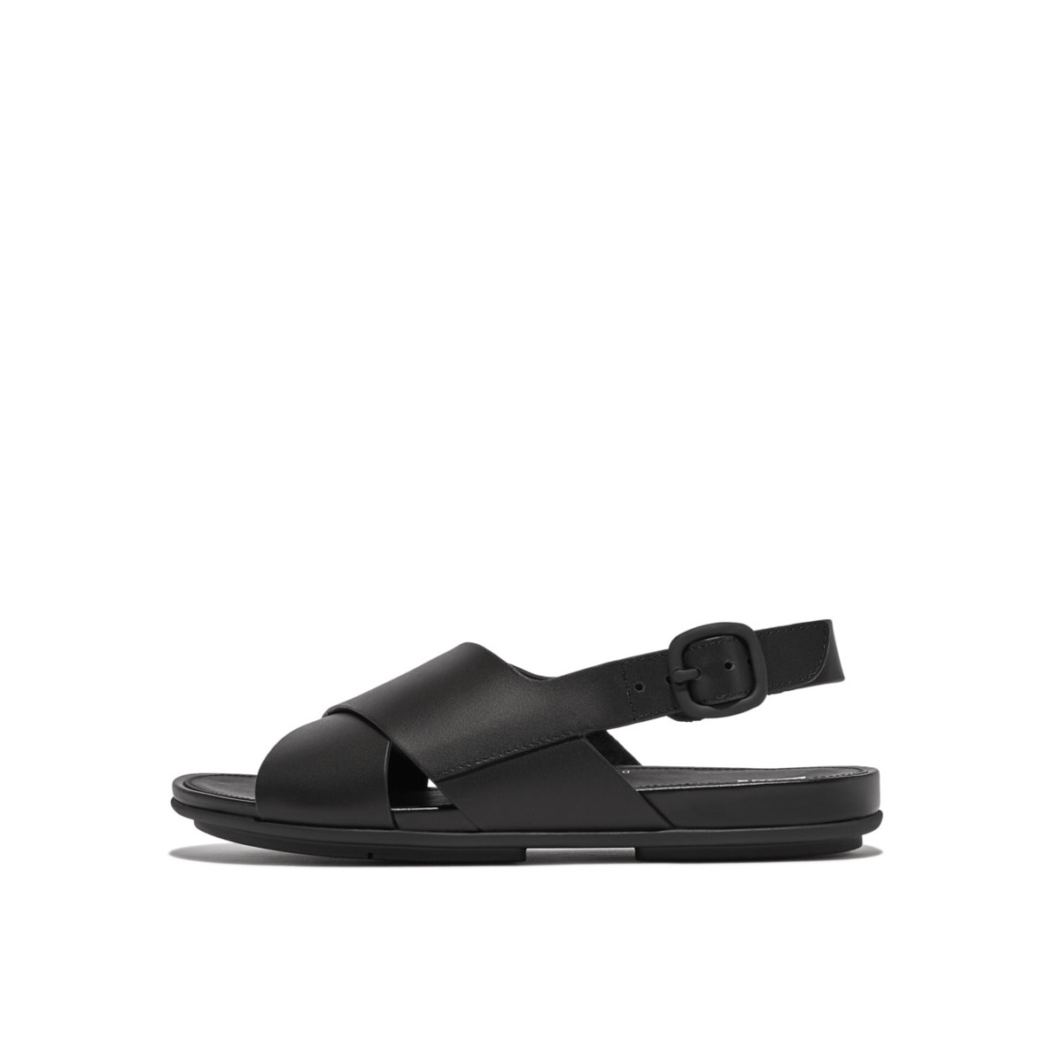 FitFlop - GRACIE LEATHER CRISSCROSS BACK-STRAP SANDALS -  black