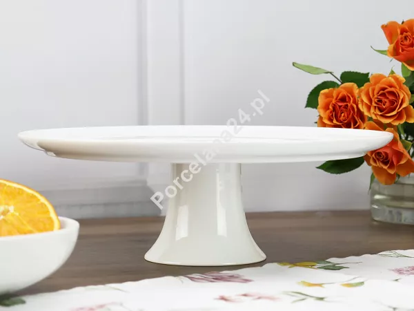 Patera na nóżce 31 cm Bogucice - Lolita White 1184