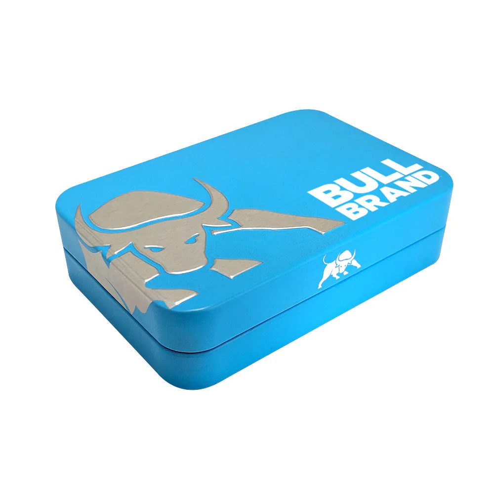 Bull Brand Tobacco Tin Blue