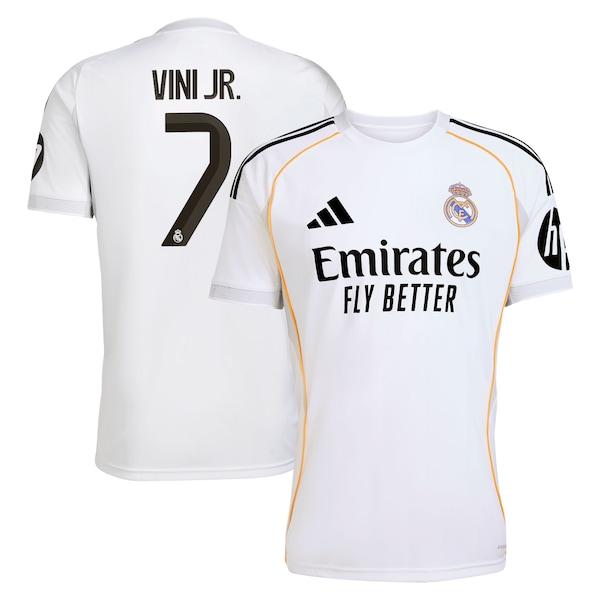 Vini Jr. Los Merengues adidas 2025/26 Home Replica Jersey - White/Blue
