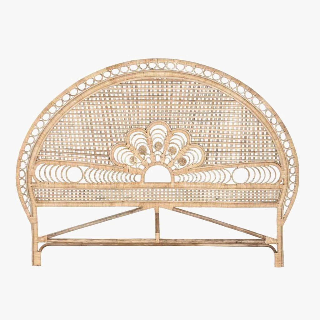 Cabeceira Cama Ornamentada Rattan 175x3x130 SERENA